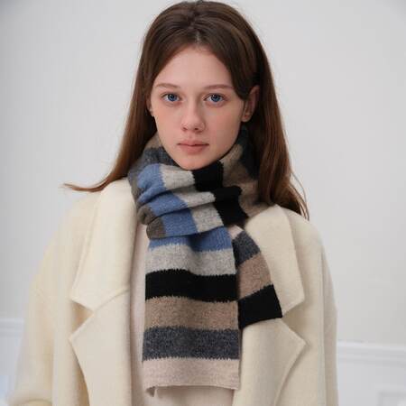 1 Stück Vogue Stripe Polyester Damen Winterschals