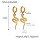 Txf412-Green Eyed Snake Zircon Earrings