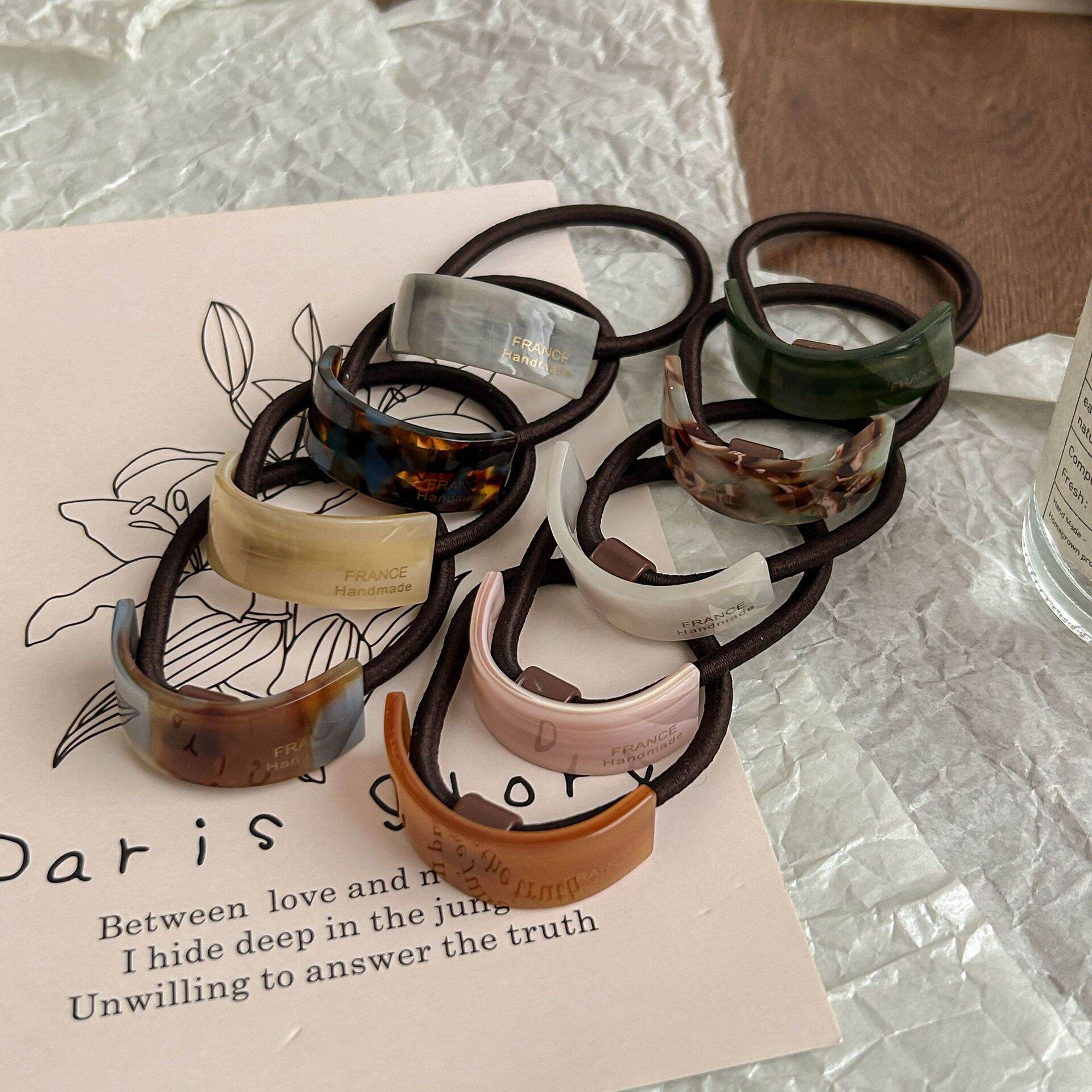 1 Piece Romantic Simple Gradient Color Acetate Women's Hair Ties