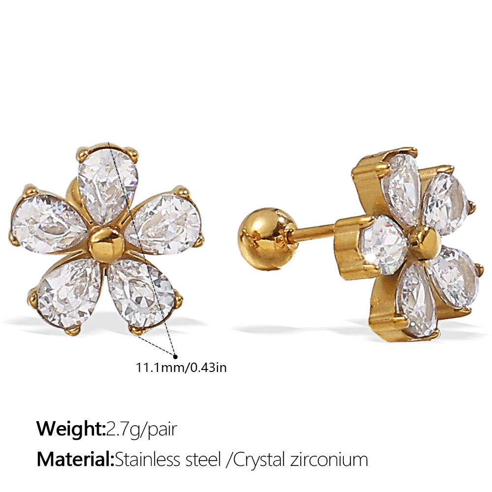 Eh1138Weg Gold-Tone Zircon Earrings Picture3