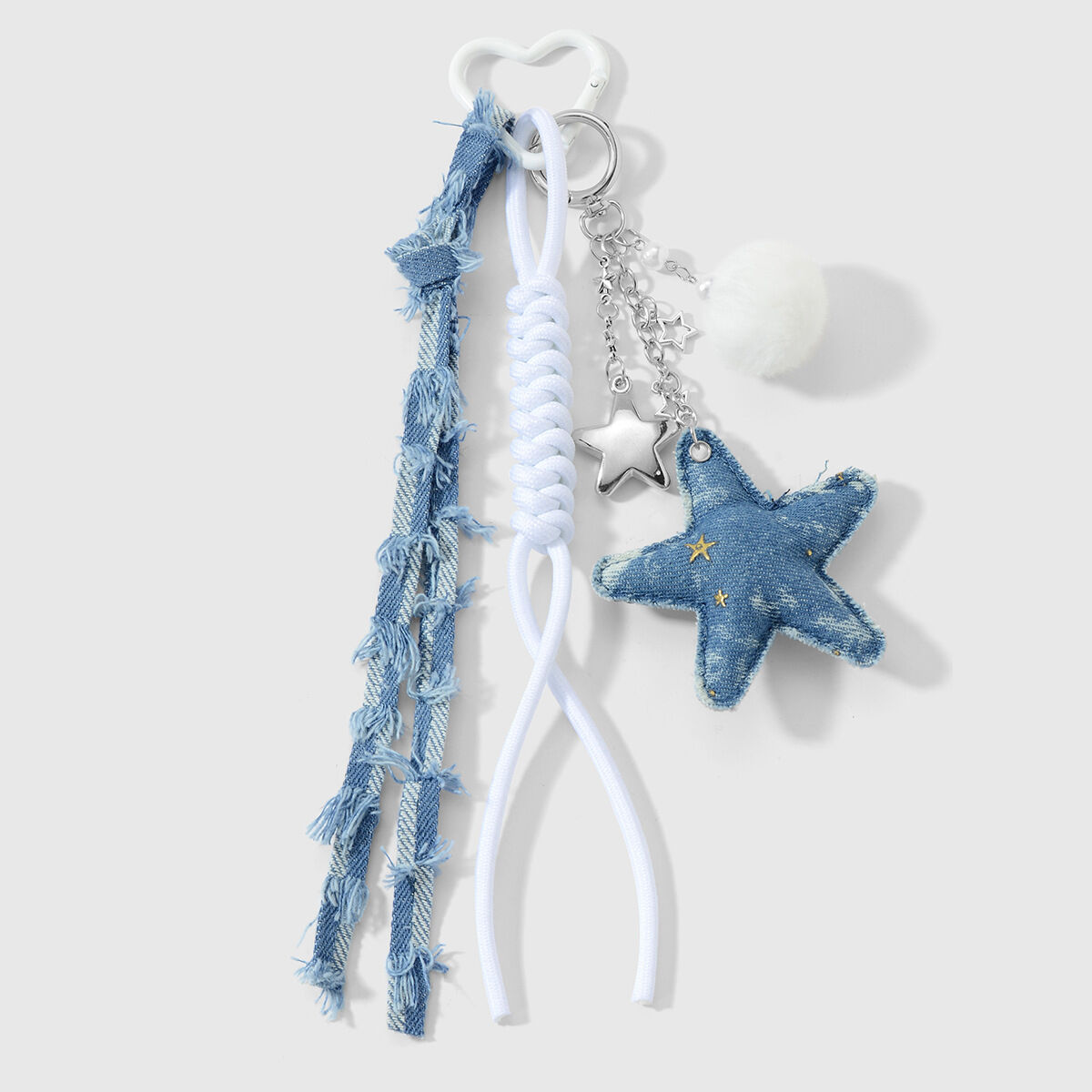 1 Piece Denim Star Bag Charm