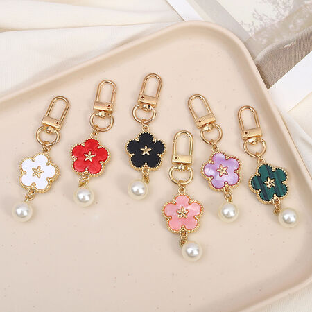 1 Piece Sweet Flower & Smiling Face Key Chain 2