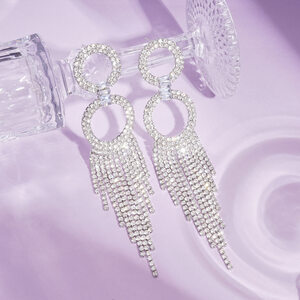 1 Pair Festive Series Tassel Circle Party Earrings h5 Picture2