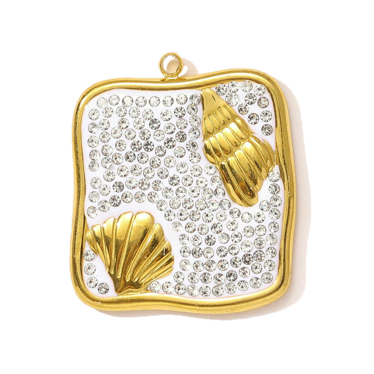 1 Stück moderner Tieranhänger aus Edelstahl, wasserdicht, goldfarben, für Damen 