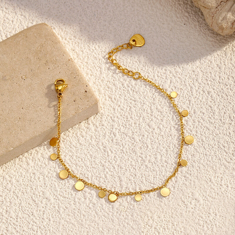 1 Stück wasserdichtes Edelstahl-Kettenarmband in Goldfarbe h5Bild3