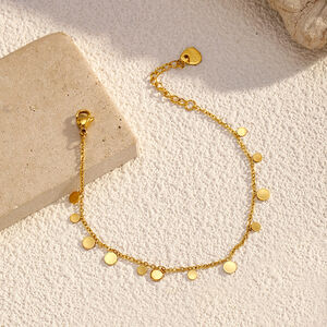 1 Stück wasserdichtes Edelstahl-Kettenarmband in Goldfarbe h5 Bild3