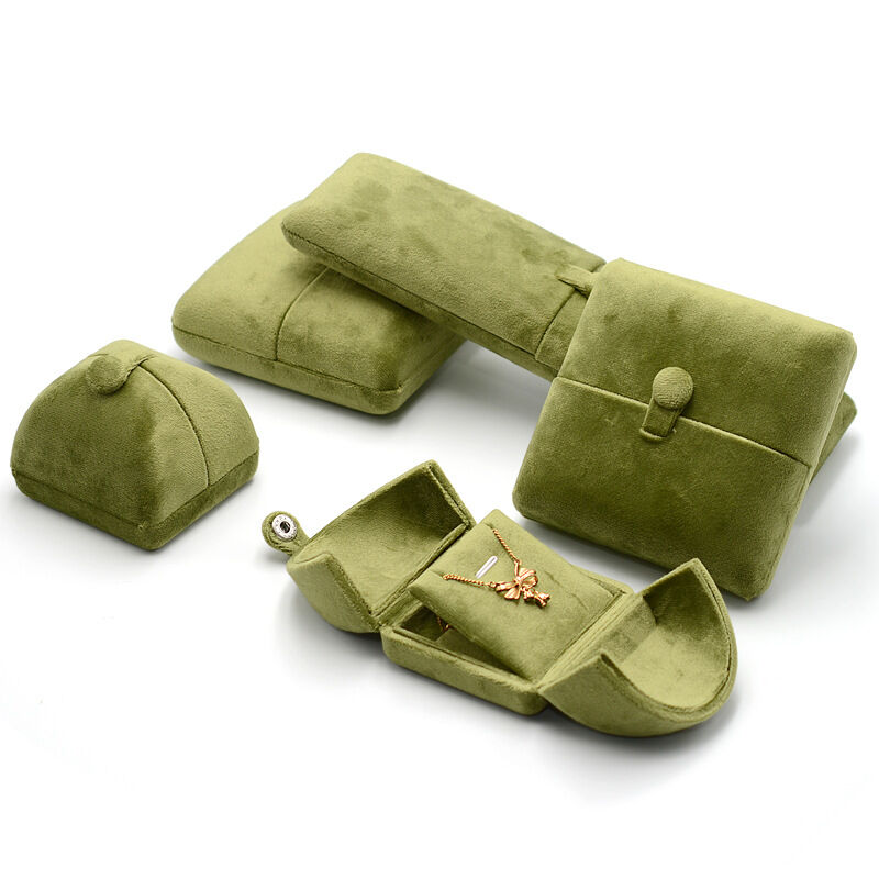 Solid Color Velvet Jewelry Boxes Picture4