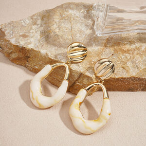 1 Pair Irregular Shape Resin Drop Earrings h5 Picture4