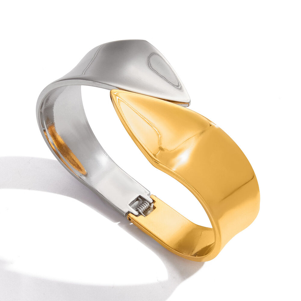 1 Piece Mixed Gold&Silver Colors Stainless Steel Waterproof Women's Bangles