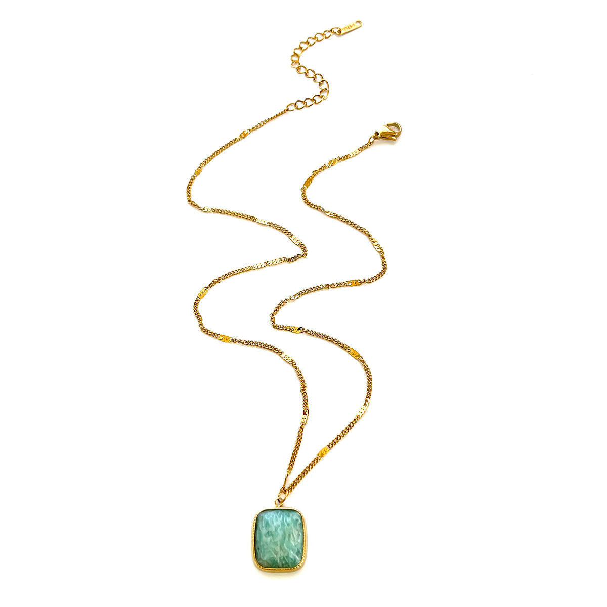 1 Piece Natural Stone Stainless Steel Pendant Necklace h5 