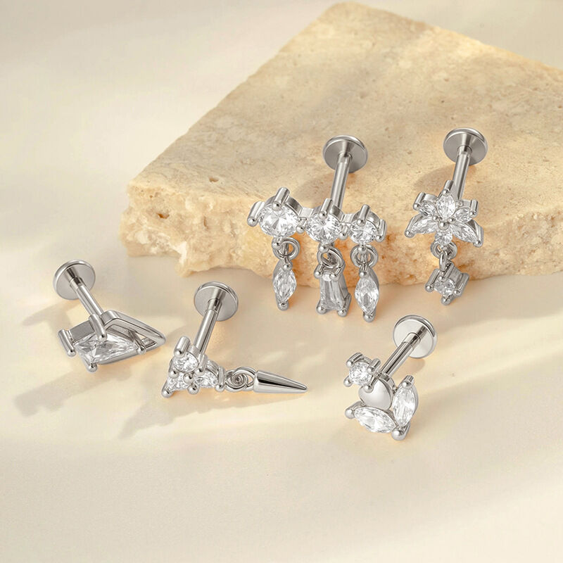 Boucles d'oreilles pendantes luxueuses rectangulaires en cuivre doré et zircon pour femme, 1 pièce Image5