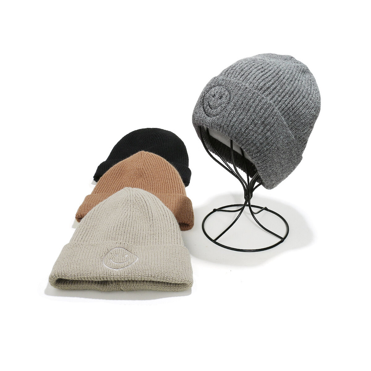 1 Piece Simple Smiling Face Knitted Hat h5 Picture2