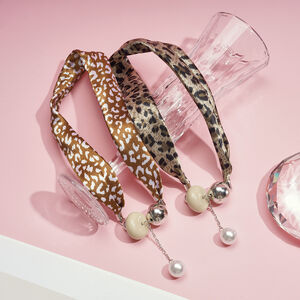 1 Piece Retro Leopard Fabric Pendant Necklace h5 Picture3