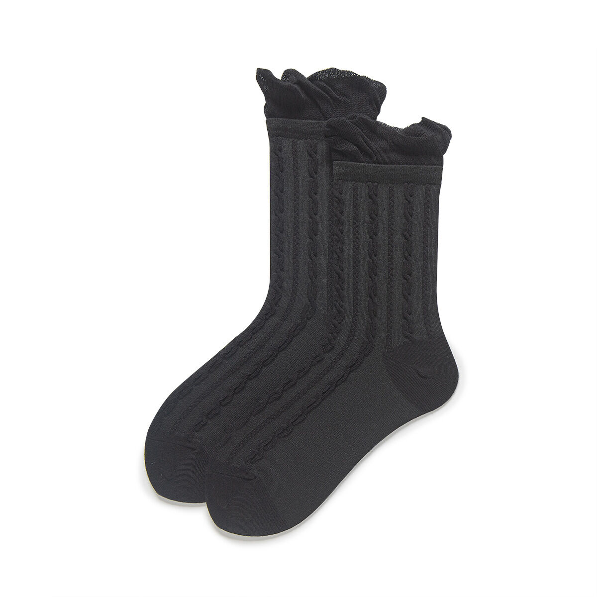 1 Pair Elegant Cotton Women's Mid-Calf Socks h5 