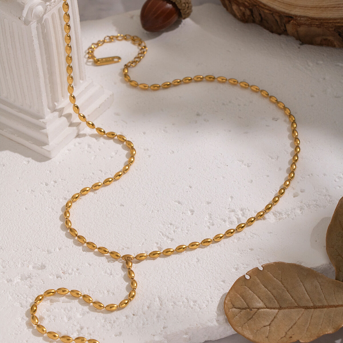 1 Piece Y-shaped Tassel Beads Pendant Necklace h5 Picture3