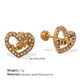 Eh946Weg White Diamond Gold Stud Earrings Picture11
