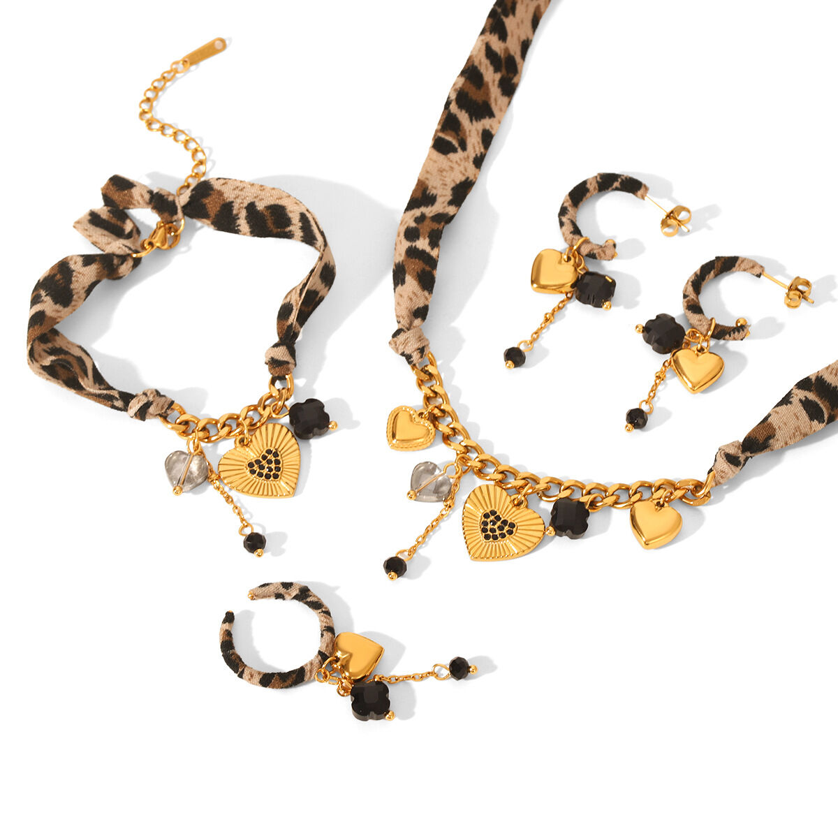 1 Piece Sun Polyester   Gold Color  Rhinestone Zircon Women's Necklaces Sets h5 Picture6