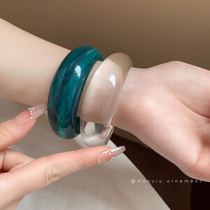1 Piece Gradient Color Acrylic Cuff Bracelet h5 Picture4