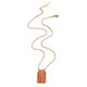 Pink And Orange Tag Necklace