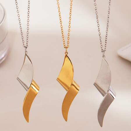Minimalist Twist Mixed Gold&Silver Colors Stainless Steel Waterproof Women's Jewelry Sets 2