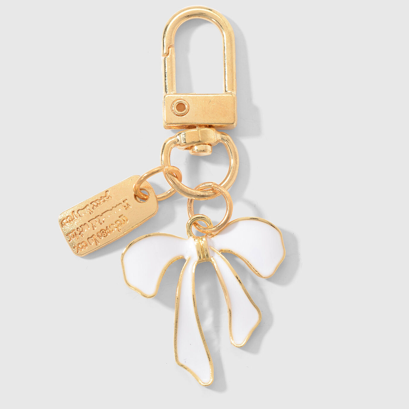 1 White Bow Keychain