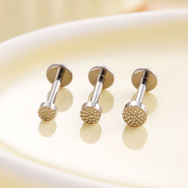 1 Stück einfache Kreis Titanlegierung Gold Farbe Damen Piercing Ohrringe Bild4