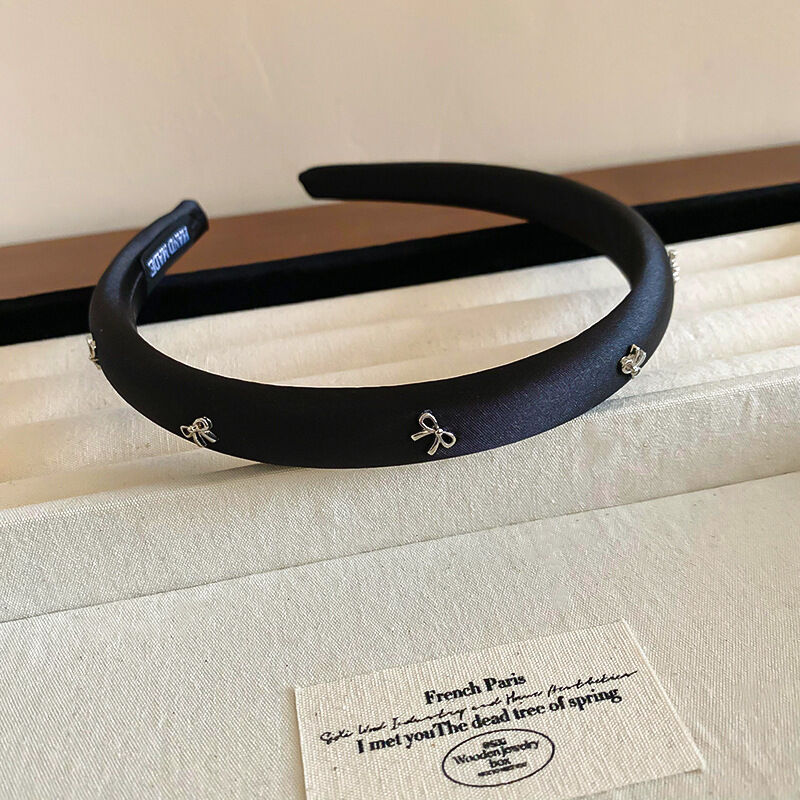Stirnband-Schwarz-Silber Bild4
