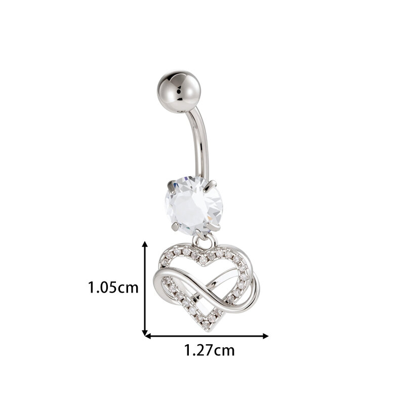 1 Piece Butterfly Copper Zircon Navel Piercing h5 Picture2