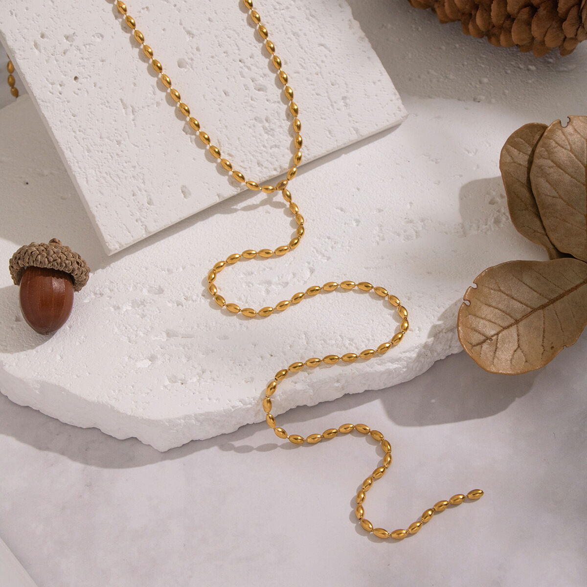 1 Piece Y-shaped Tassel Beads Pendant Necklace h5 Picture2