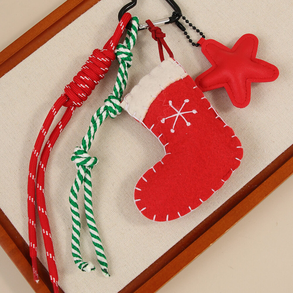 1 Piece Romantic Cute Christmas Hat Fabric Women's Bag Charms