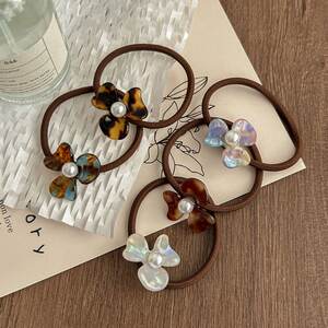 1 Piece Simple Series Retro Flower Gradient Color Acetate Women's Hair Ties h5 Picture3