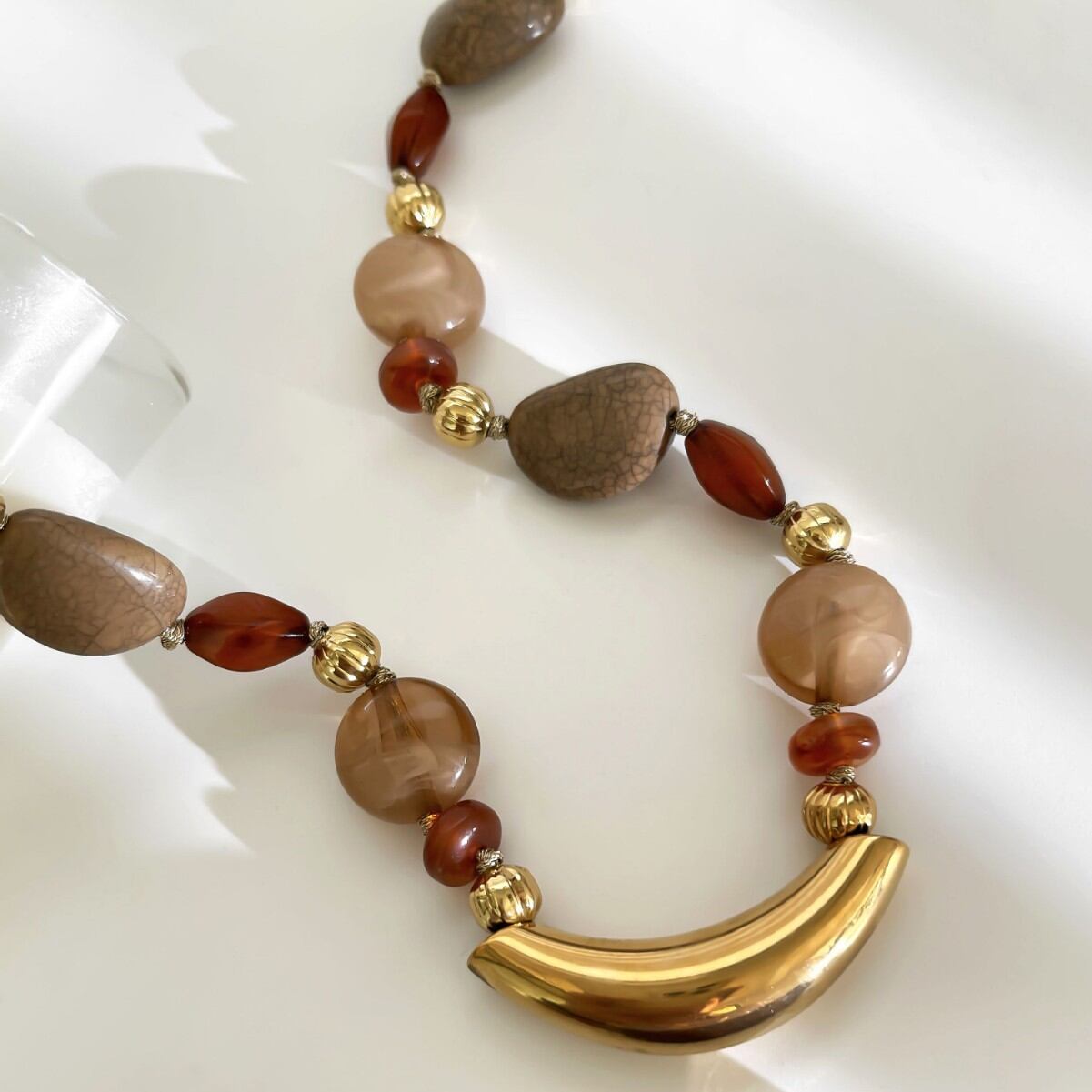 1 Piece Resin Beads Natural Stone Beaded Necklace Picture5