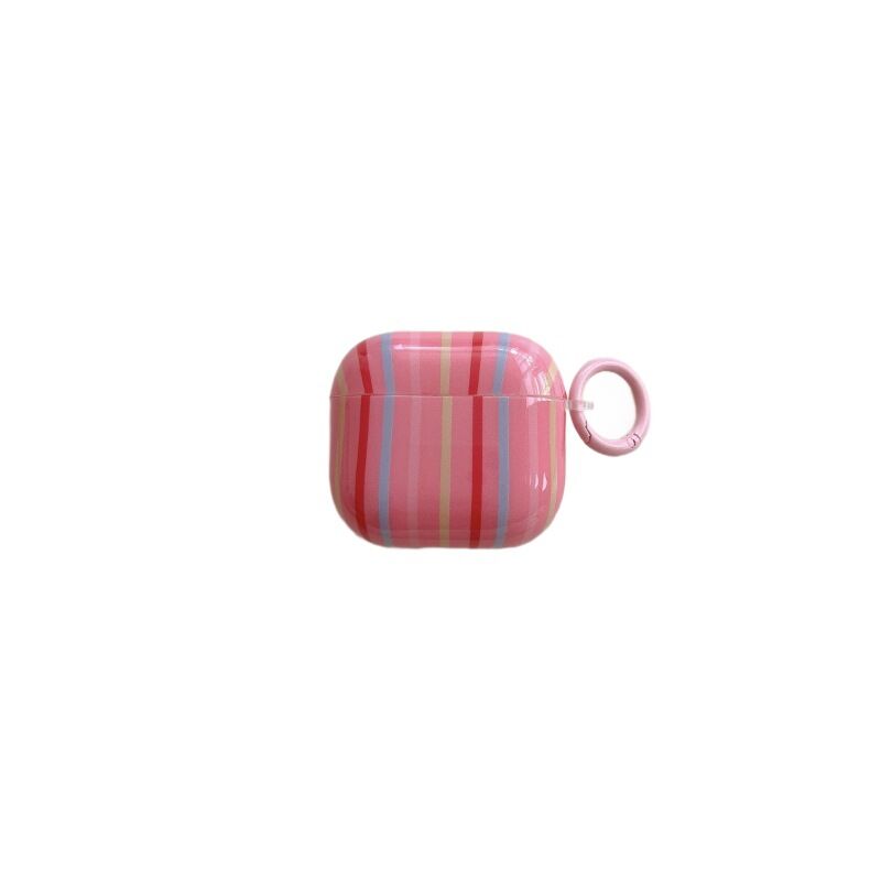 1 Piece Color Stripes Women's Earphone Case Picture3