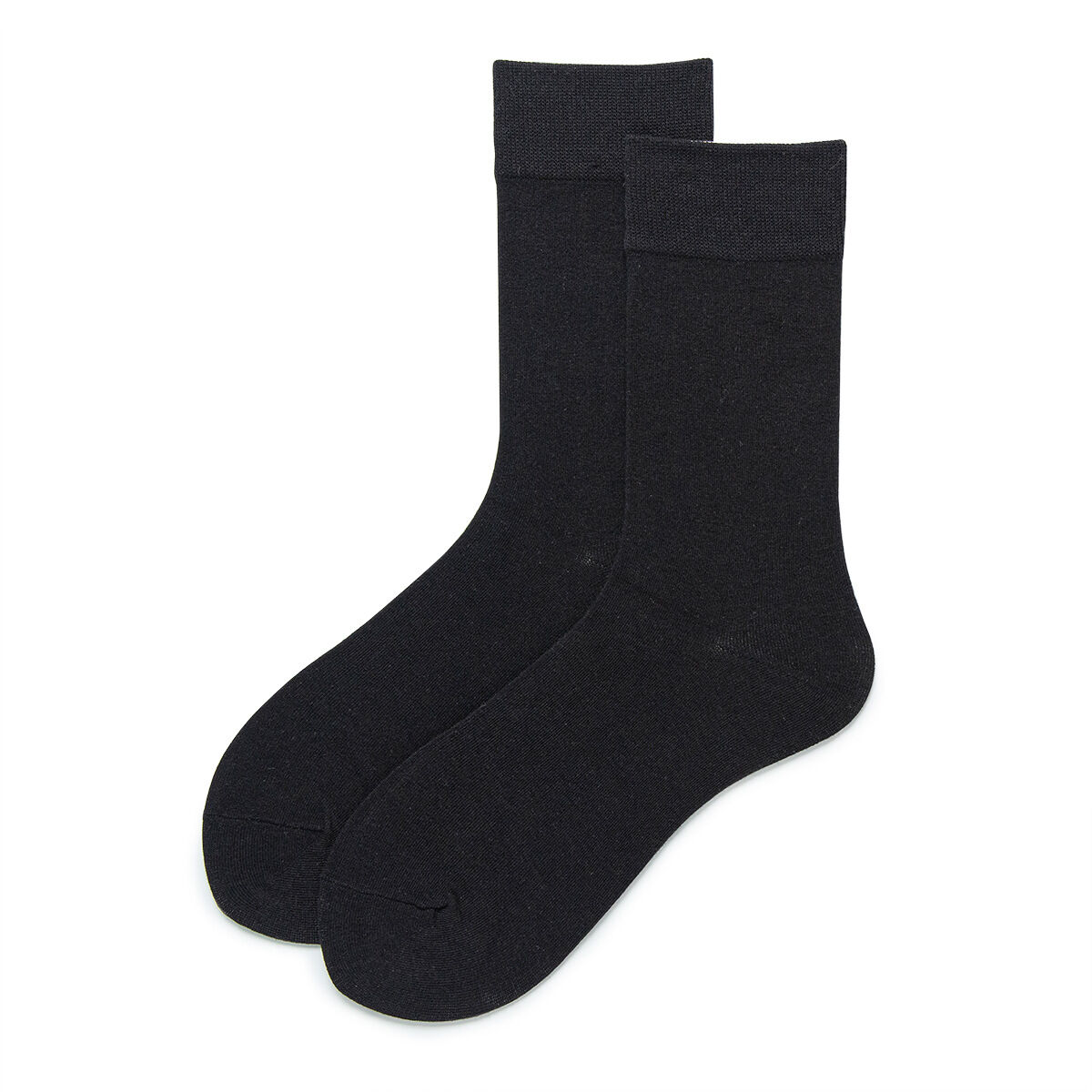 1 Pair Pure Color Cotton Women's Mid-Calf Socks h5 