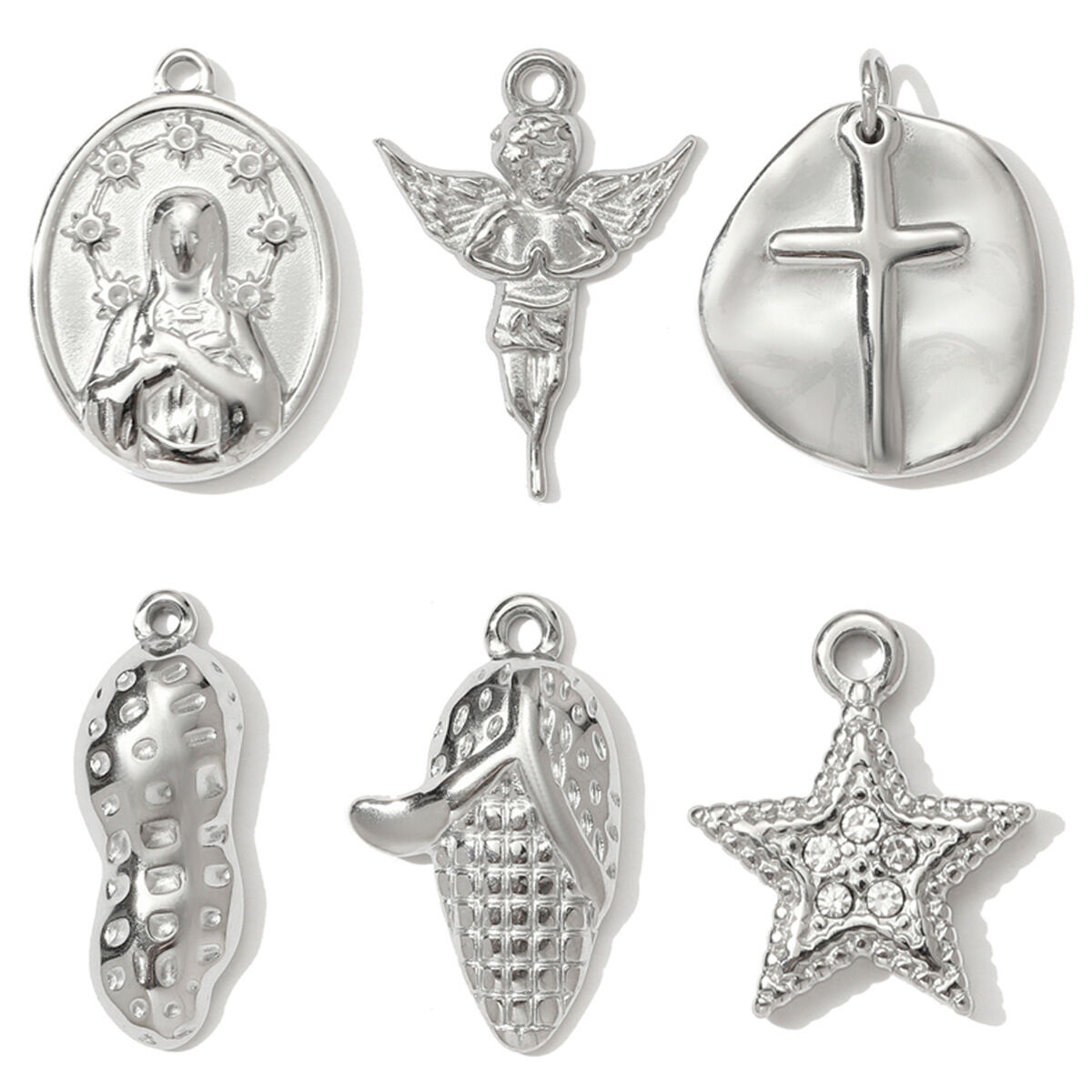 1 Piece Gorgeous Angel Stainless Steel Waterproof Women's Pendants h5 Picture5