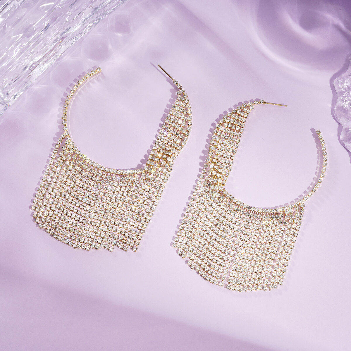 1 Pair Festive Series Tassel Circle Party Earrings