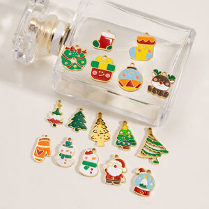 1 Piece DIY Cute Christmas Stainless Steel Waterproof Gold Color Women's Pendants h5 Picture4