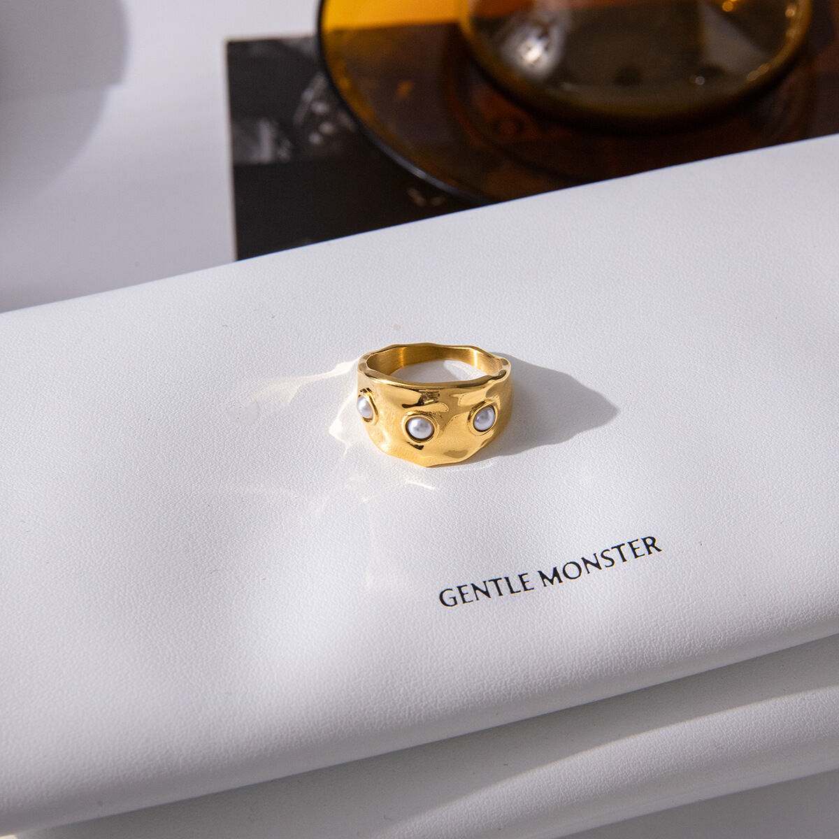 1 Piece Designable Irregular Shape Stainless Steel Waterproof Gold Color Statement Rings Picture5