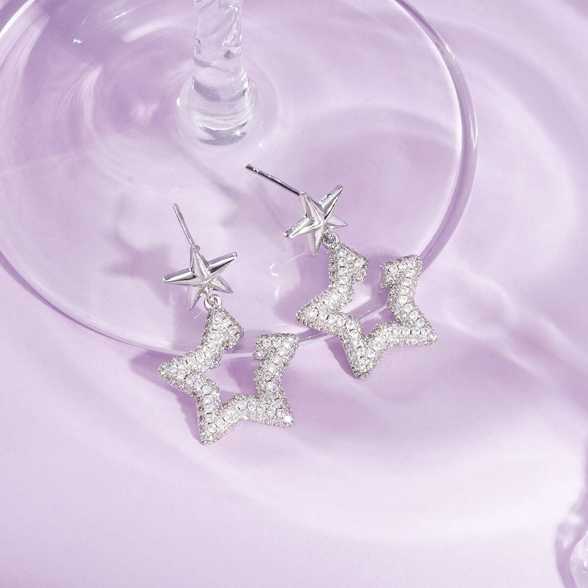 1 Çift Şenlik Serisi Yıldız Bakır Parti Küpesi h5 Resim2