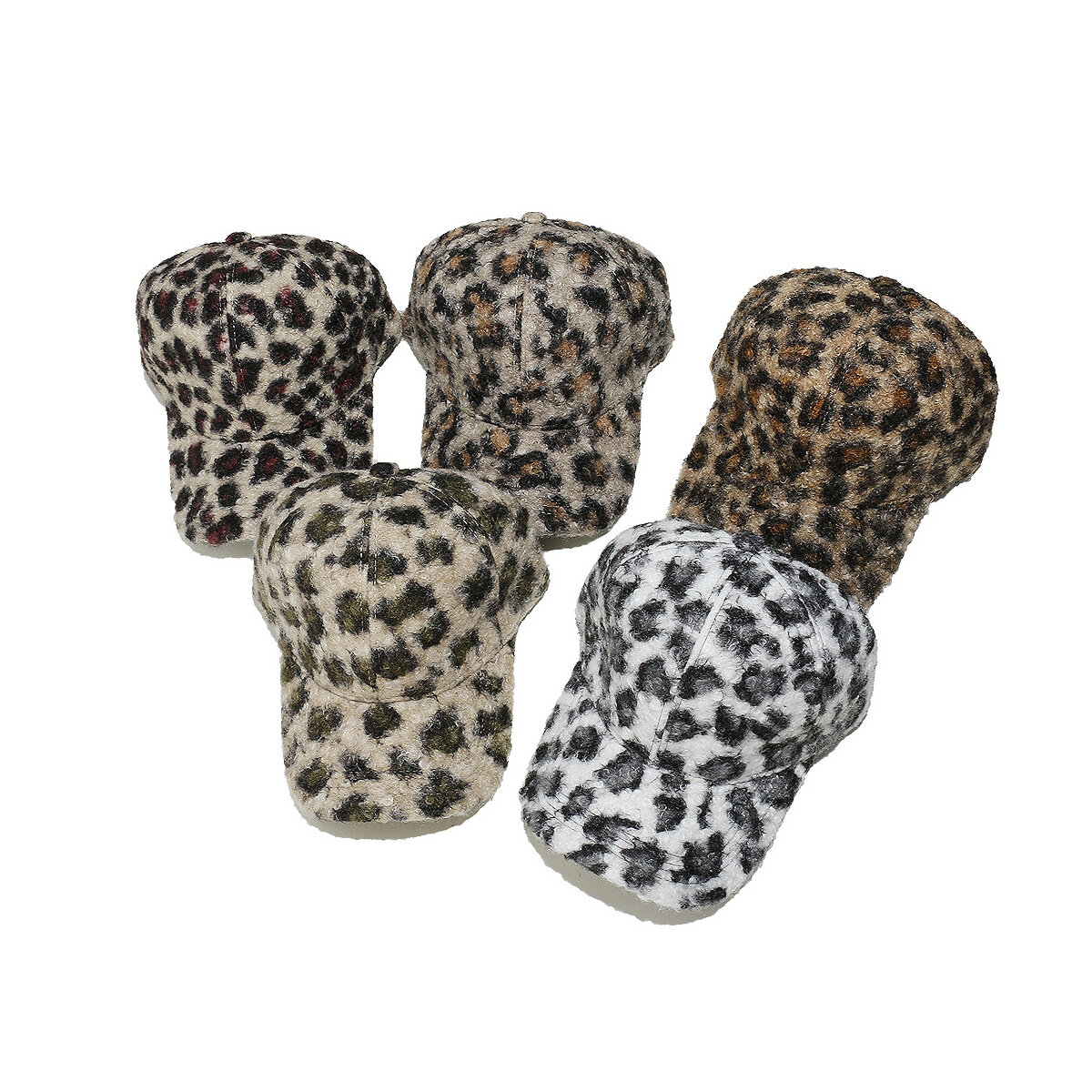 Cappellino da baseball casual con stampa leopardata da 1 pezzo 2