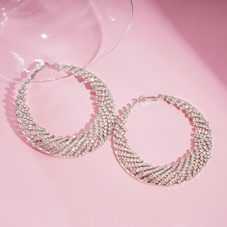 1 Pair Festive Series Circle Alloy Party Earrings 2