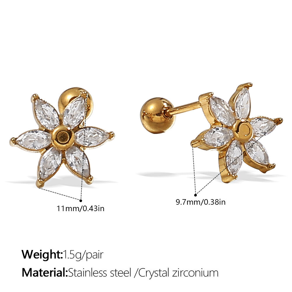 Eh1137Weg Gold-Tone Zircon Earrings Picture2
