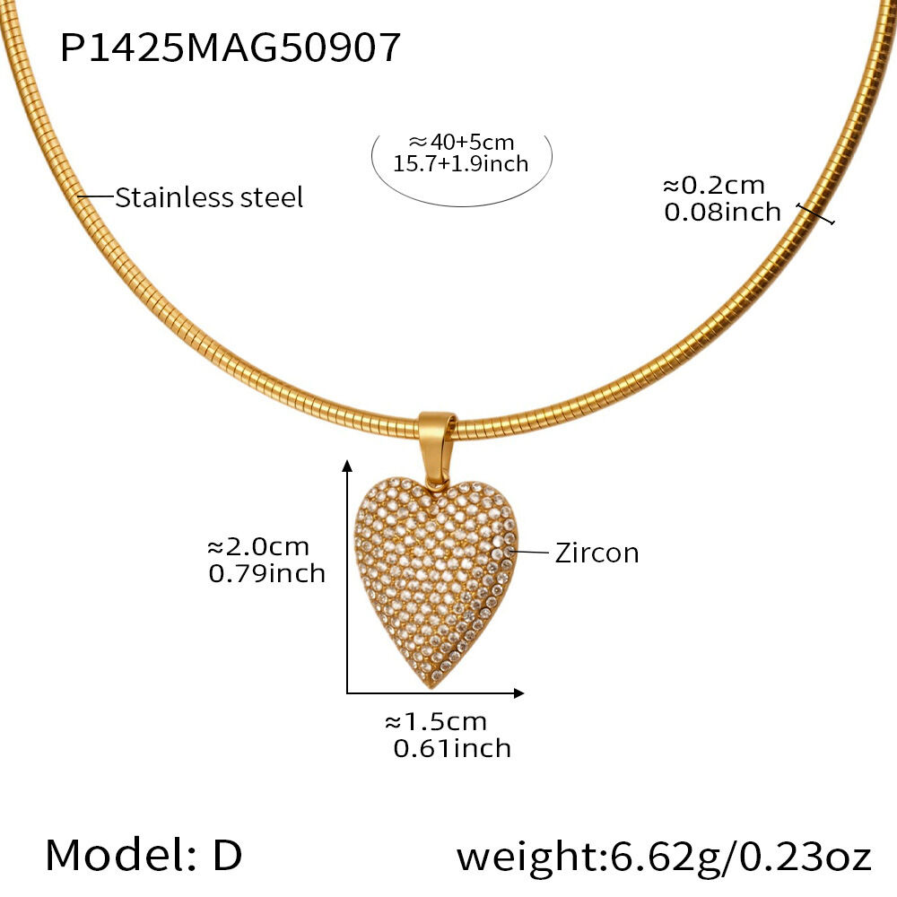 P1425-D Gold Necklace 40+5Cm Picture4