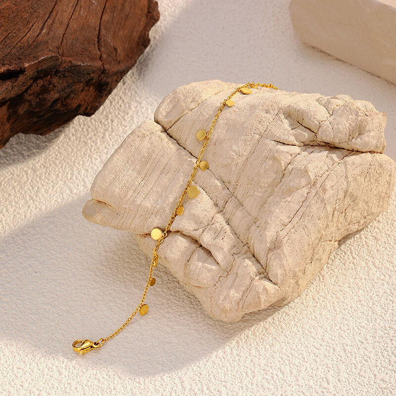 1 Stück wasserdichtes Edelstahl-Kettenarmband in Goldfarbe h5Bild4