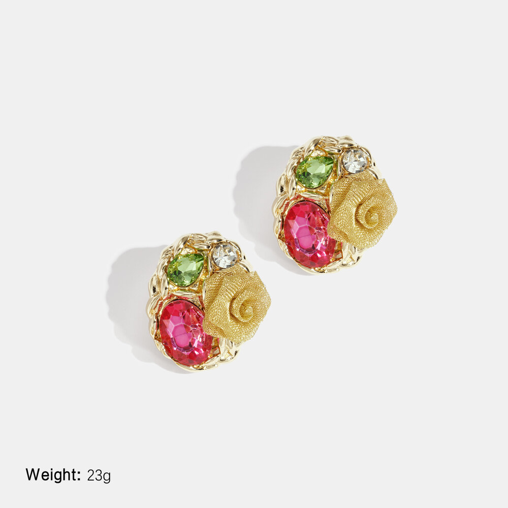 1 Pair Retro Flower Alloy Stud Earrings Picture2