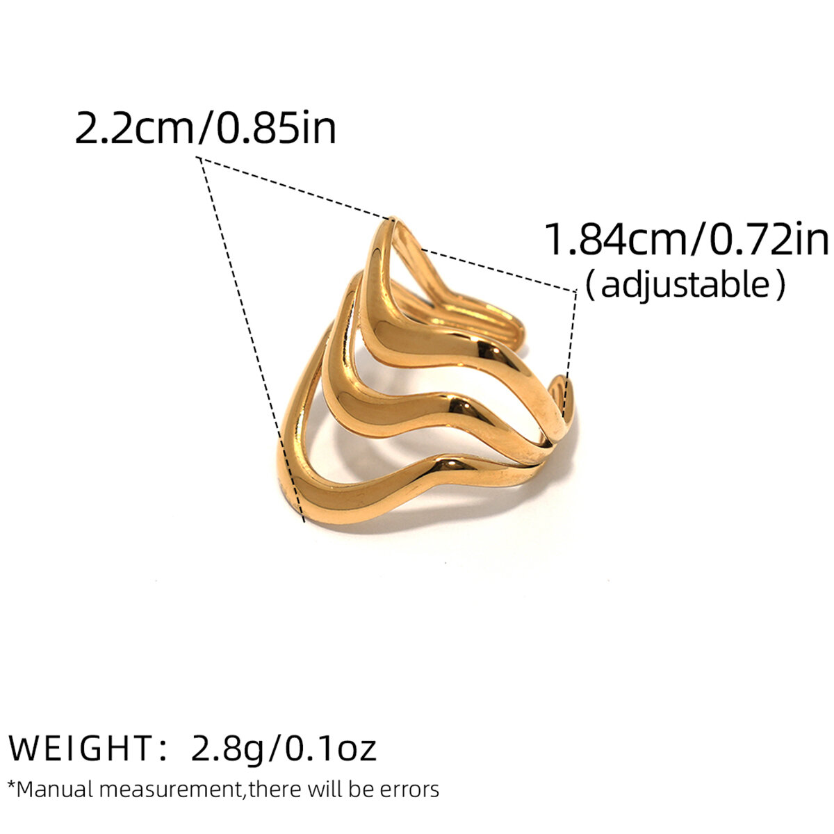 Gold Color/One Size/Ring Style 3 Picture3