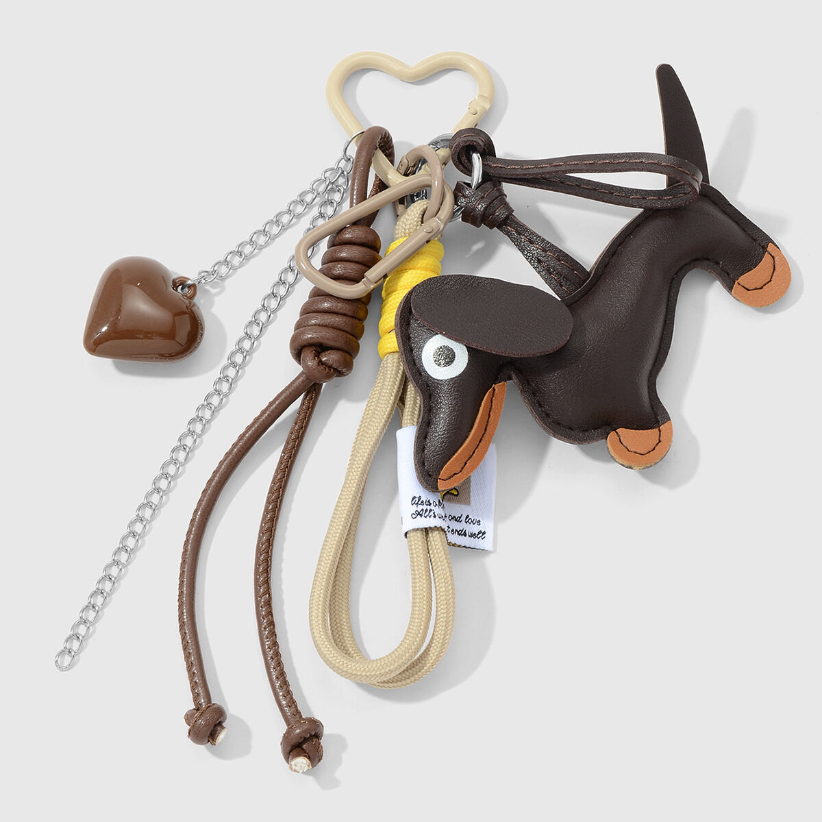1 Piece Cute Leather Dog Bag Charm h5