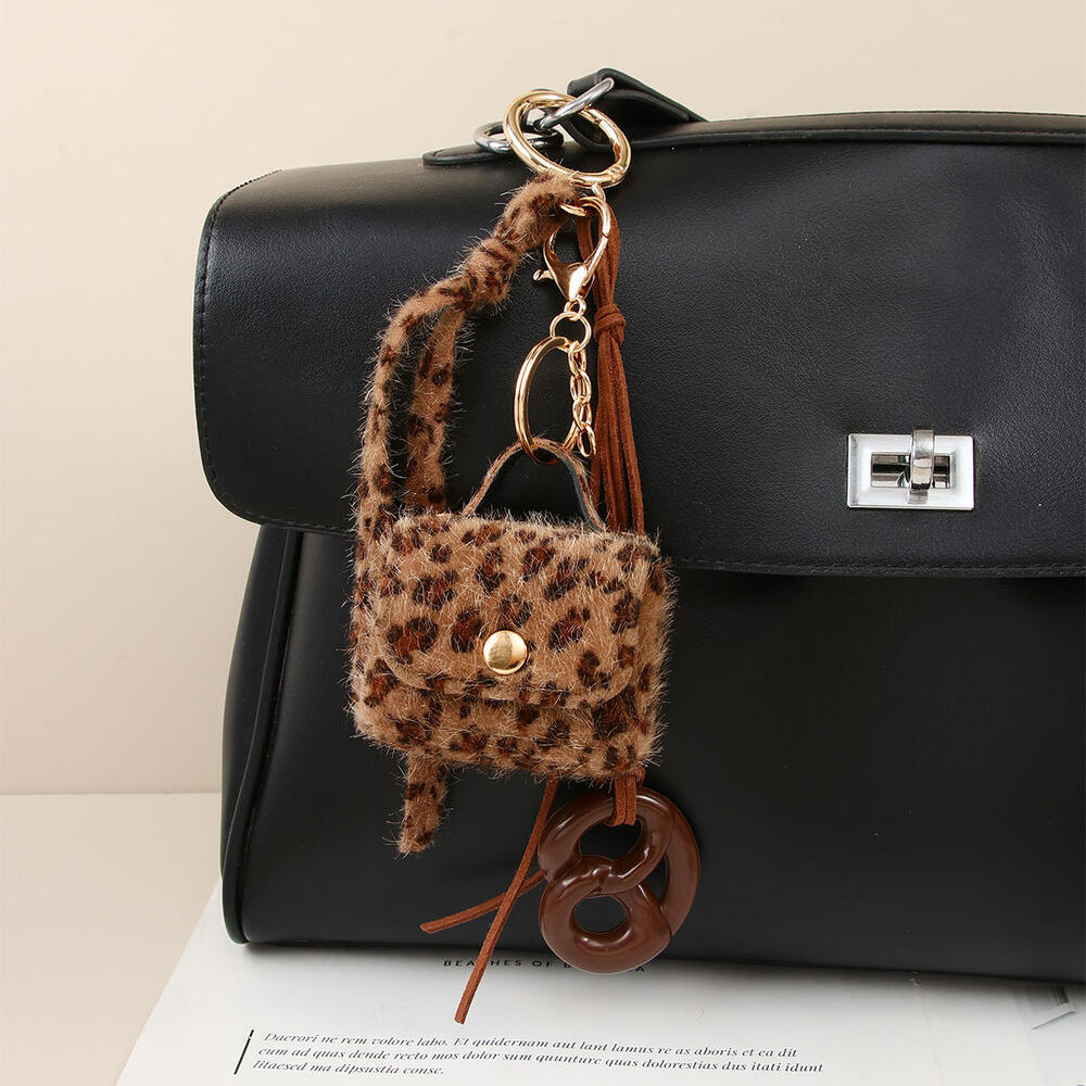 1 Piece Romantic Series Retro Leopard Print PU Women's Bag Charms