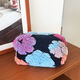 Woolen Large Flower Navy Blue Pillow Bag Picture3