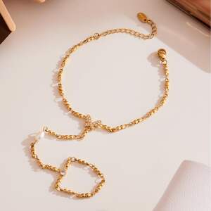 1 Piece Classic Star Stainless Steel Waterproof Gold Color Zircon Women's Chain Bracelets h5 Picture5